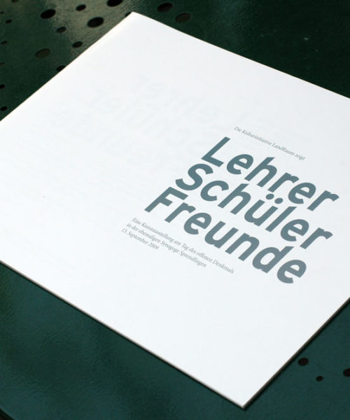 Ausstellungskatalog »Lehrer Schüler Freunde«